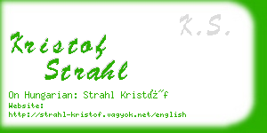 kristof strahl business card